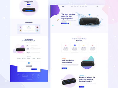 Jupiter-Product landing Page 2020 design agency awesome design branding creative design design illustration top designer typography web design