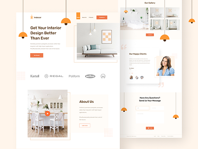 Interior design Landing Page agency landing page agency website clean ui creative landing page creative landing page design interior decoration interior design landing page landing page design minimal design modern design modern landing page modern web design modern website real estate agency ui design ux desgin website design website ui