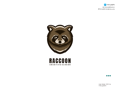 Raccoon Mascot Logo branding design icon illustration logo logo design logotype vector