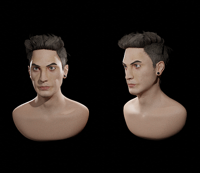 male face 3d artist alien blender character design full illustration logo sculpt speed sketch