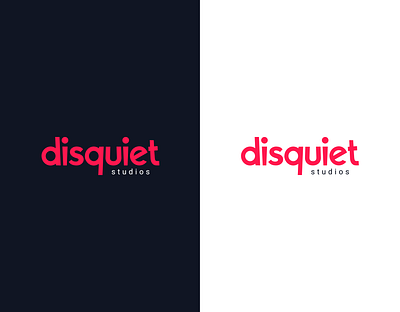 Disquiet Colored Version design logo typography vector