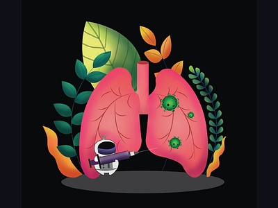 Fight The Virus #Covid19 illustration