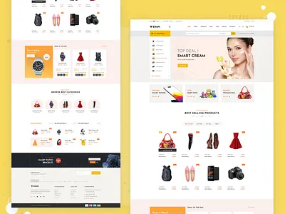 E-Commerce PSD Template app design ecommerce graphic design marketplace online shop online store shop shopping typography