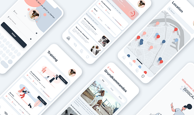 Dogcation App app concept design dog education app graphic illustration new trainig ui ux visual