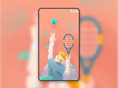 Tennis illustration tennis player