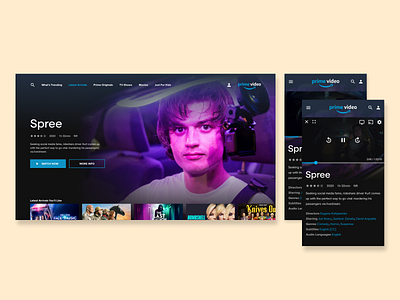 Prime Video Concept film interface movie movie app streaming service tv tv app ui ui design ux web design