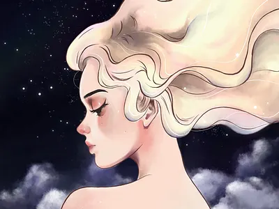 Moon | Digital Art digital art digital painting illustration procreate