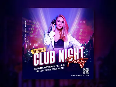 Party Social Media Banner Design brabding club dj dj banner dj post event friday music music post night night party banner party party banner party post social media social media banner social media post
