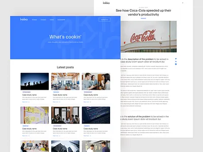 hikko / website services agency article blog branding case study coca cola cx cx automation design design studio header hero illustration landing medium salesforce ui ux website