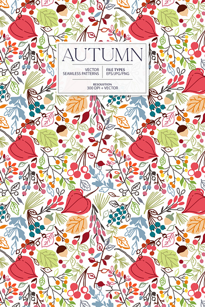 Autumn is coming autumn design fall floral flower illustration leaf leaves pattern seamless vector