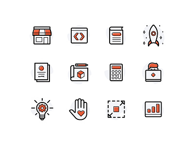 Launch | Icons book code freelance icon icons iconset innovation lineart lines offset rocket shop