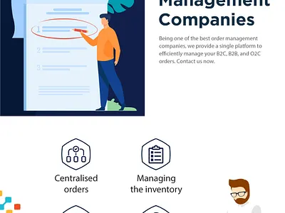 Order Management Companies | Pixelette Technologies branding company digital illustration