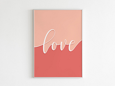 Colourful love wall art canvas colourful design design art graphic design love poster minimal poster print typography design wall art wall art design