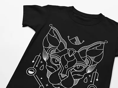 Devil Cat artwork badge cat classic clothing dbhtee dbhtee design devil geometric lineart linework logo monoline tshirt vector vintage