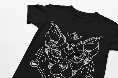 Devil Cat artwork badge cat classic clothing dbhtee dbhtee design devil geometric lineart linework logo monoline tshirt vector vintage