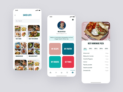 KOOKERS - Food videos, recipes & groceries bank card banking booking app clean ui food food and drink food app food delivery food illustration food order food truck foodie home onboarding profile saved ui design ui kit wallet app