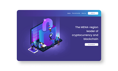 Cryptocurrency startup website blockchain crypto wallet cryptocurrency design lock security startup ui webdesign website