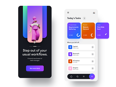 Screen Per Day—027 3d 3d illustration app app design mobile mobile app mobile app design mobile ui task task app task management task management app task manager ui ui design visual design