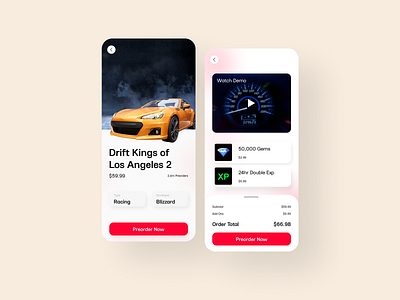 Preorder Drift Game app app design application conoverdesigns daily daily 100 challenge daily ui dailyui dailyuichallenge design mobile mobile app mobile design mobile ui preorder ui uidesign ux ux ui uxui