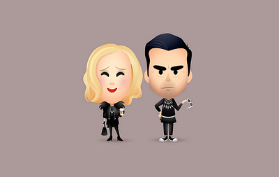 Moira and David adobe illustrator character design cute illustration jerrod maruyama jmaruyama vector