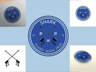 Shark Power Wash Pros attractive logo branding design graphicsdesign illustration logo logodesign logodesigner minimalist logo modren logo postdesign