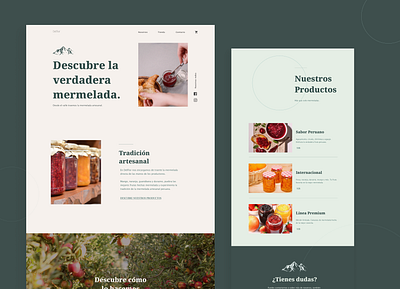 Web DelFlor - Mermeladas Artesanales design minimal typography ui ux web webdesign website