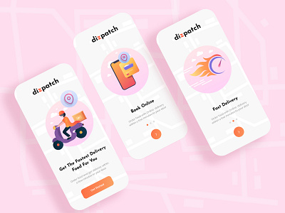 Dizpatch - Delivery Mobile App admin app application branding delivery design dizpatch food graphic design illustration logo mobile mobile apps ui uiux ux uxdesign