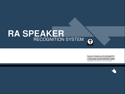 RA Speaker Recognition System animation design graphic design illustration typography ui ux vector