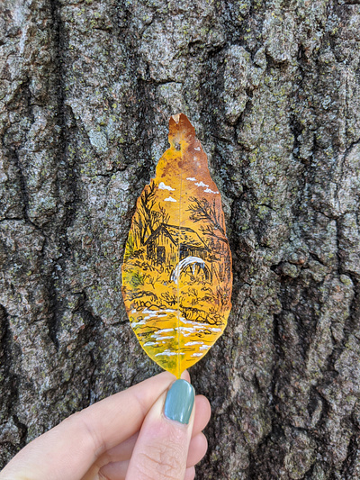 Leaf mill drawing art drawing hand drawn illustration ink nature