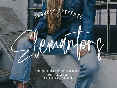 Elemantors Brush font handwrittenfont scriptfont typography