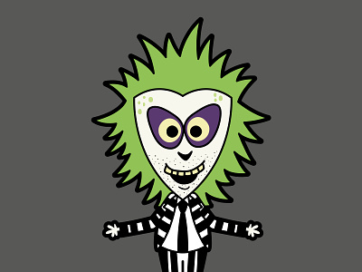 It's showtime! beetlejuice betelgeuse halloween illustration tim burton vector