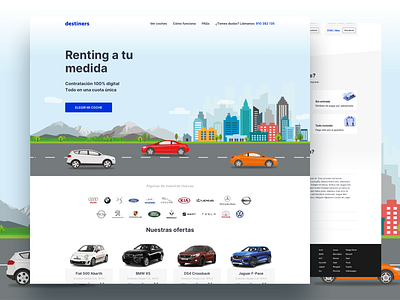 Destiners Renting agency app branding design dribbble illustration logo renting ui vector web
