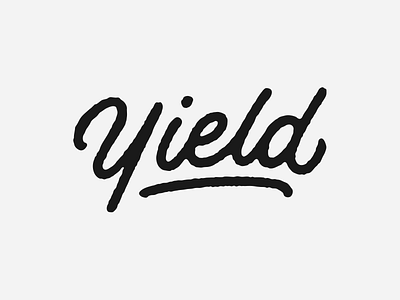Yield Script Logo brand brand design brand identity branding branding and identity custom lettering custom type handlettering handmade lettering lettering artist logo logo design logotype mark rough script script lettering typography