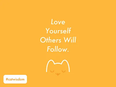 Cat Love Quote beautiful cat cat t shirt creative cute design good vibes happy illustration love orange positive quote simple smiley face wisdom