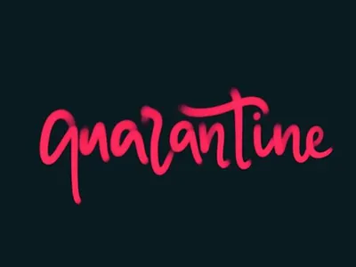 Quarantine calligraphy drawing illustraion lettering wacom intuos