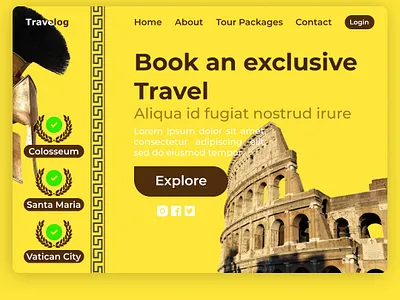 Travel Website UI Concept ui ui design uidesign uiux webdesign website design