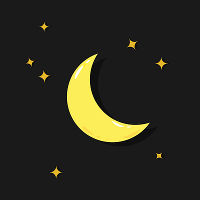 Honey Money adobe illustrator black design graphic illustration illustrator moon moonlight vector yellow