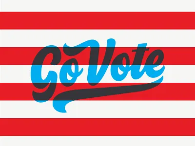 Go Vote go vote handlettering handtype hashtaglettering inch x inch lettering thevectormachine vectormachine vote