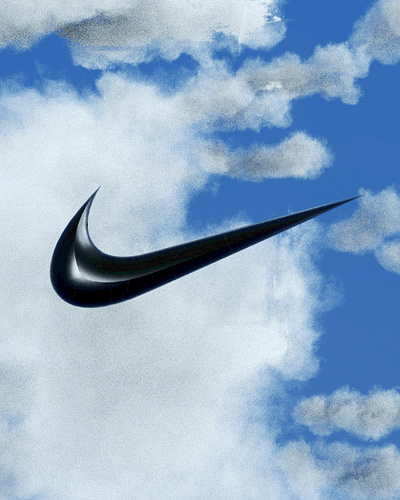 3D Nike logo 3d adobe c4d cgi cinema 4d color design fluid illustration photoshop