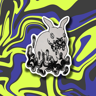 SCP-524. Rabbit challenge character graphic illustraion illustrator inkart inkdrawing inktober inktober2019 inktober2020 sticker sticker design stickerart