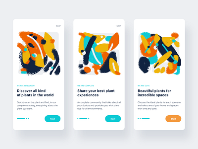 Welcome screens app design flat illustrations onboarding ui ux