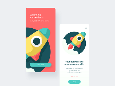 Welcome screens app flat flat design illustrations onboarding ui ux