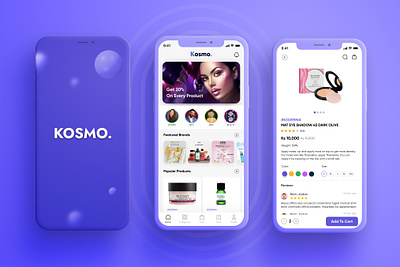 KOSMO: E-Commerce Mobile App 3d android app design app design design ecommerce flat graphic design illustration ios app design purple shopping ui uidesign uidesigner uiux userinterface