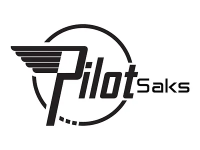 pilot sucks aeroplane lettermark logo pilot
