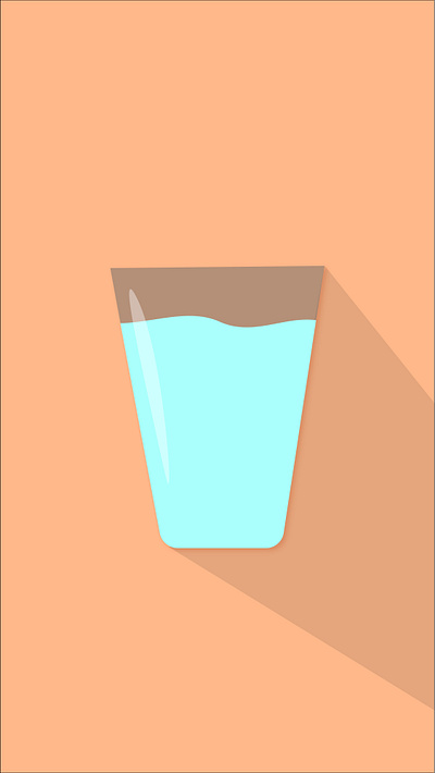 Glass of water. Logo for Water Reminder app. animation branding design graphic design illustration logo typography ui ux vector