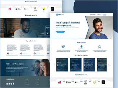 Landing Page Design adobexd best landing page design blue elearning homepage homepagedesign landing landing page landing page design landingpage minimal page design uidesign uidesigner user inteface ux web website concept website design