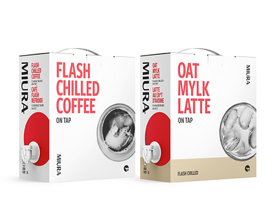 Miura bag-in-box bag in box box branding cafe coffee coldbrew design flash chilled japan japanese mockup packagedesign packaging print red