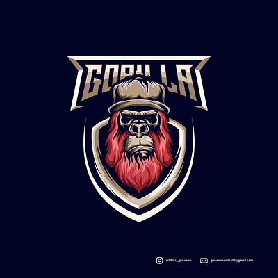 gorilla logo design app branding coreldraw design design art ilustration ilustrator logo sketch vector