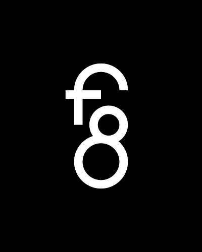 F8 logo branding design f8 graphic design logo typography