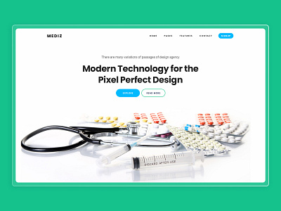 Mediz - Medical Web UI Kit application branding creative design kit landing logo mediz modern page template ui uiux ux uxdesign web